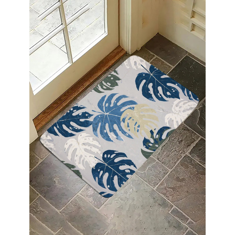 Tapis pour salle de bain Tropical Monstera 16 x 24 po