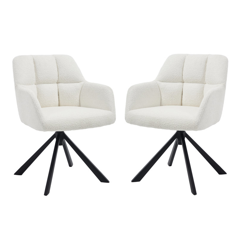Chaises de bureau pivotantes Comfy, Lin blanc