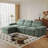 Comfortable And Functional Cotton And Linen Combination Sofa With Adjustable Down Backrest, Storage Space, Suitable For Living Rooms And Bedrooms-1890762146