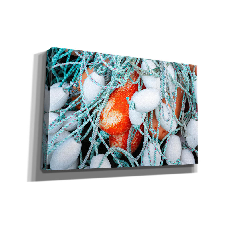 «Newport Crab Pots» par Brandon Wong, art mural sur toile, H 26 po x l 40 po x P 1,5 po