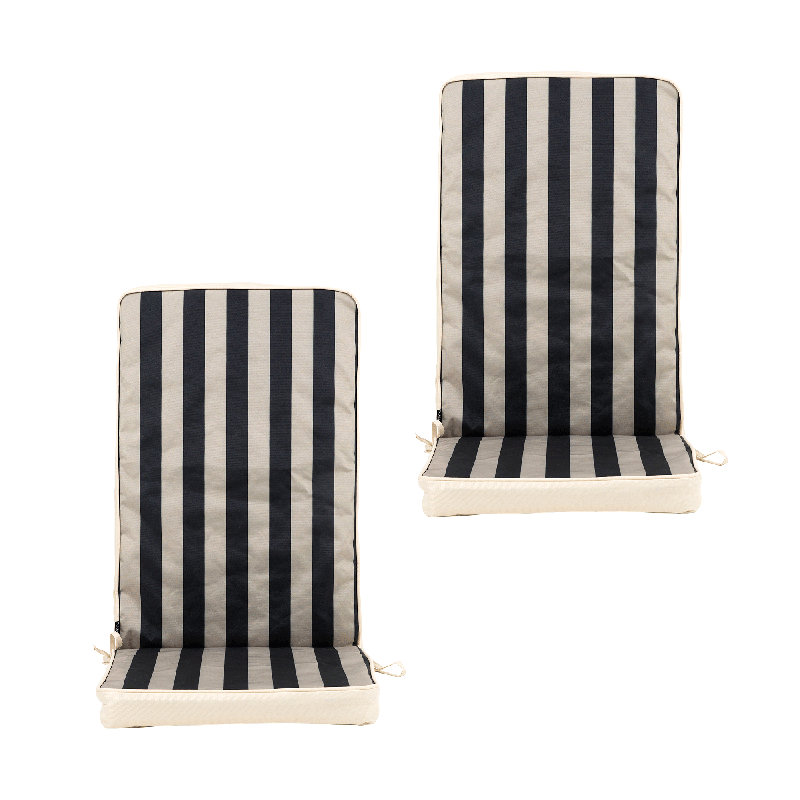 Deck Stripe Outdoor High Back Seat Pad