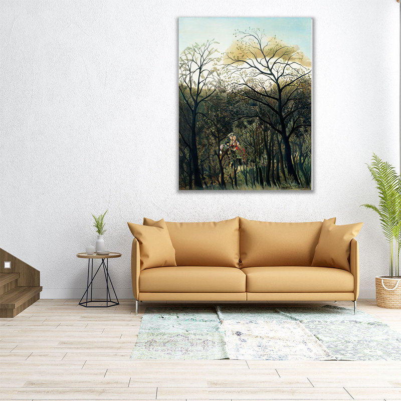 Rendez-vous dans la forêt, 1889 - reproduction d'art sur toile, H 30 po x l 24 po