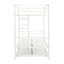 Lit superposé en métal avec lit gigogne blanc - grande capacité, structure stable simple en métal blanc, peu encombrant