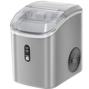 Nugget Countertop Ice Maker With Soft Chewable Ice, Automatic 34S In 24 Hours, Pebble Portable Ice Machine With Ice Scoop, Self-Cleaning, One-Click Operation, For Kitchen,Office