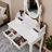 Vanity Desk Set with 360° Rotating Mirror and 4 Drawers-85722889