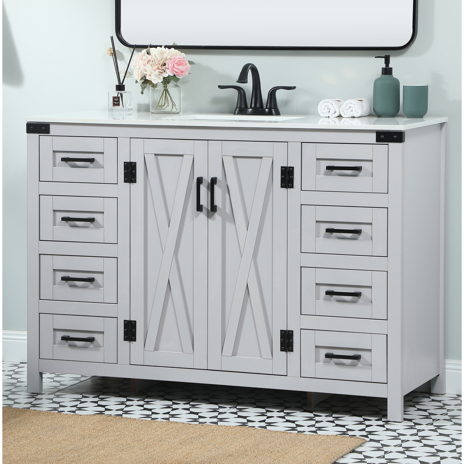 Slayton 48'' Single Bathroom Vanity, Gray