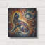  «Cat Vibrant Abstract» par Rey Klimt, art mural en métal-949079950