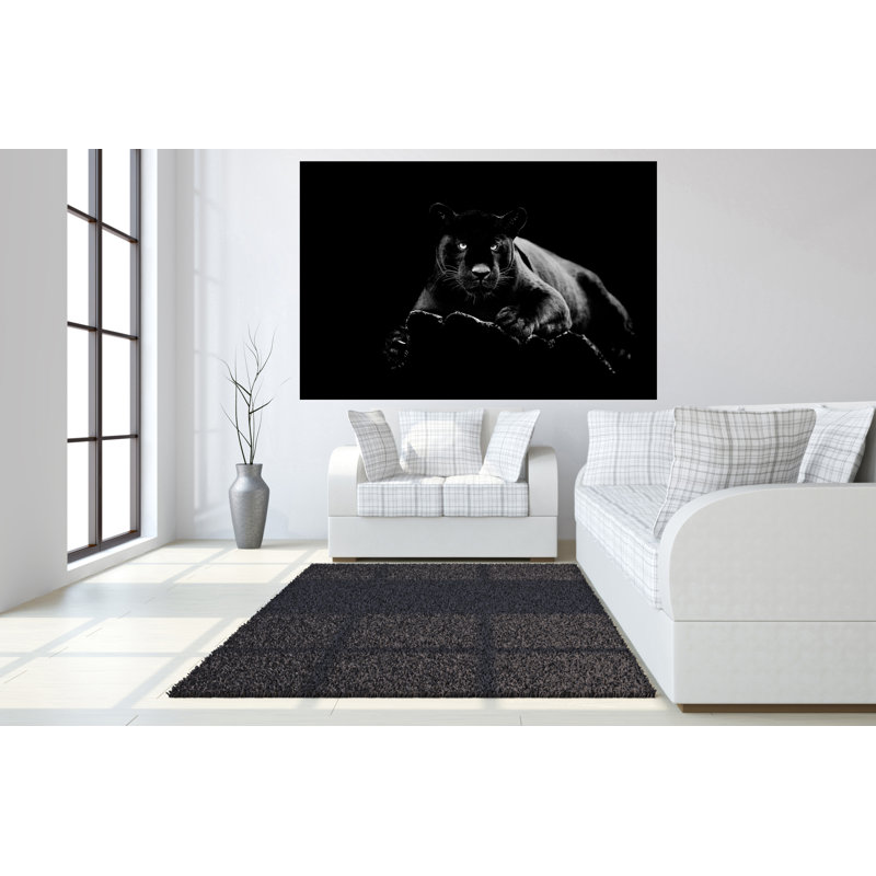 Art mural en verre trempé sans cadre Black Panther - 40 po x 60 po
