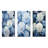 Minimalism Mums In Muted Blue And White - Mums Metal Wall Decor Set Of 3-919988036