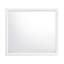 Miroir de commode Ameya, conception encadrée, grain de bois blanc imprimé, 36 x 39