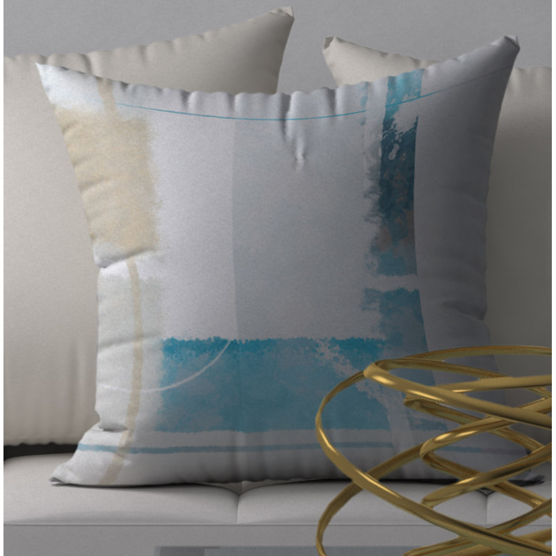 Abstract Throw Pillow, 20" H x 20" W
