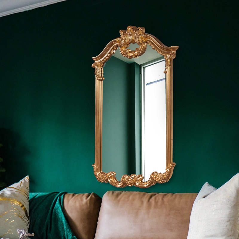 Roman Arch Beveled Mirror, Black