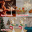 Décorations de Noël d'intérieur, ensemble de 2 sapins de Noël lumineux de 60 cm en bouleau avec lumières DEL