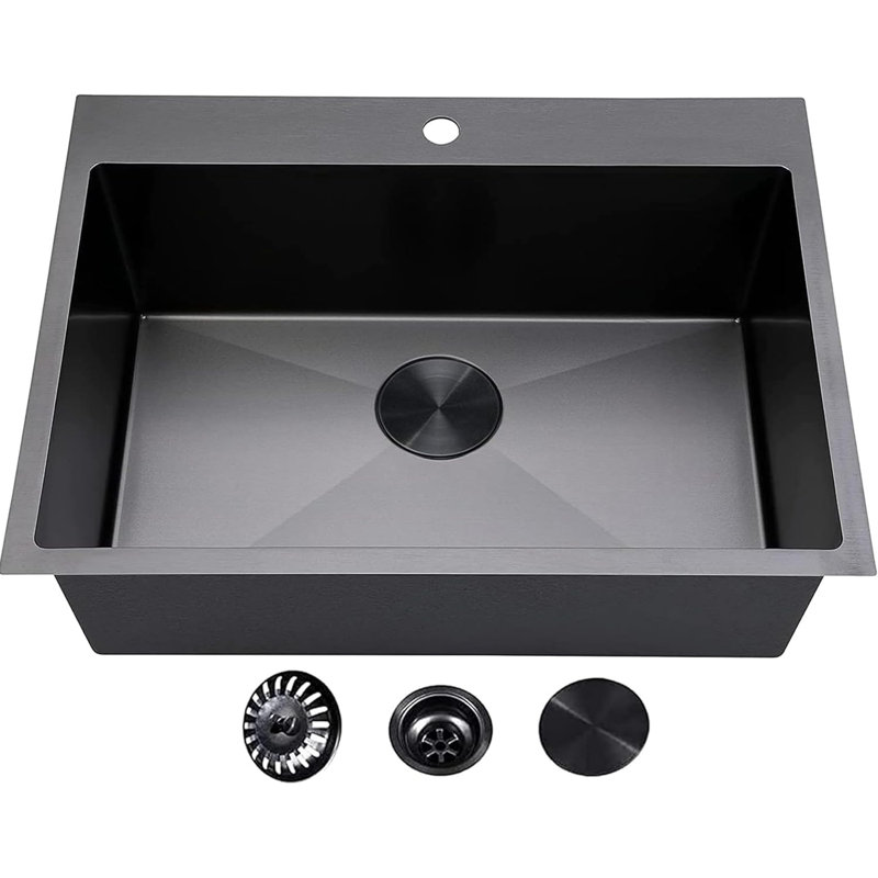 Évier de cuisine à simple cuve en acier inoxydable 33 po x 22 po