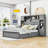 Vytis Queen Size Wooden Platform Bed With 4 Drawers and Headboard-1639656369