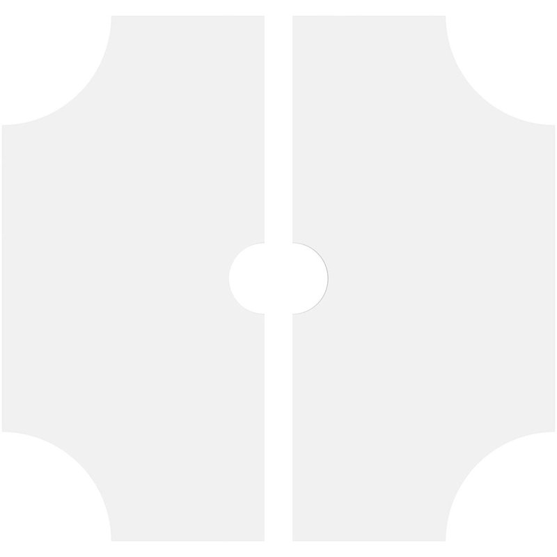 Médaillon de plafond contemporain en PVC de qualité architecturale, deux pièces 22 po x P 3 po x P 6 1/2 po x P 1 po