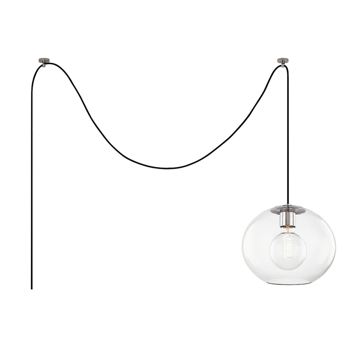 Hudson Valley Margot Single Light Vanity Light, 10.5" H x 12.25" W x 12.25" D, Polished Nickel
