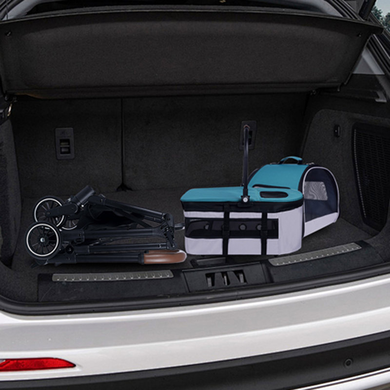 Automatic Folding Double Decker Pet Trolley