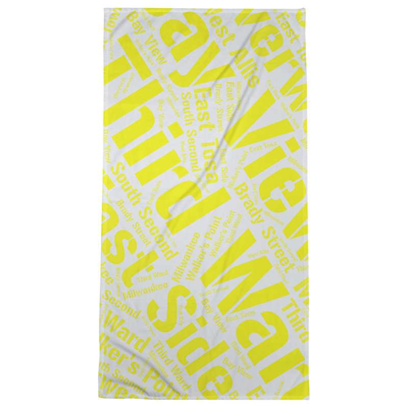 Lightweight Beach Towel, Yellow, New Orleans, Poly/Cotton