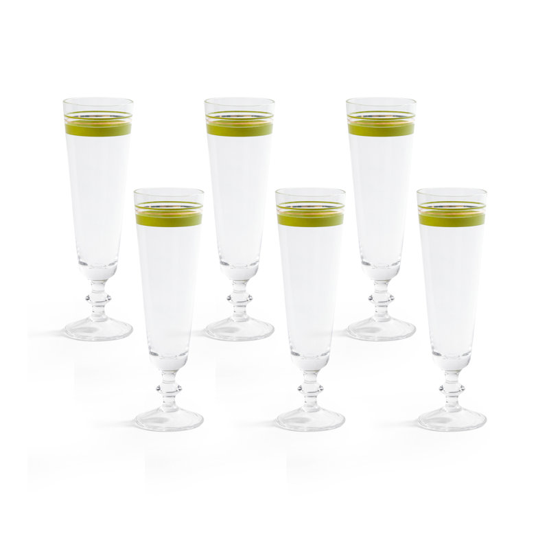 Ensemble de 6 flûtes Alfresco Prosecco et champagne