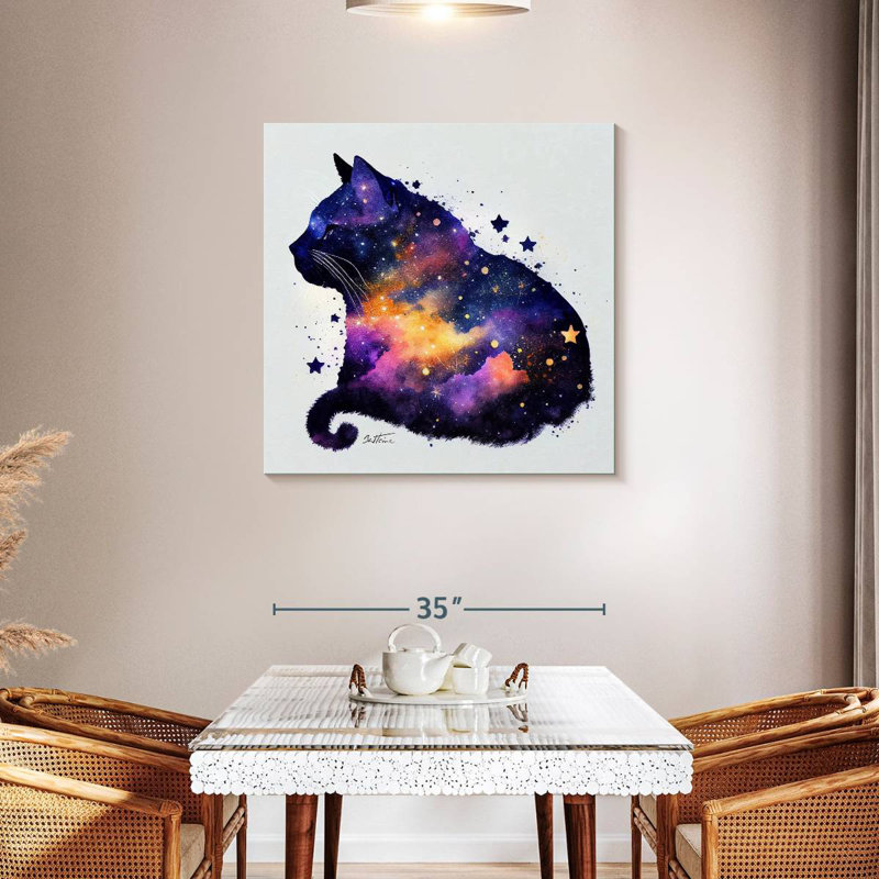Chat mauve Brampt - Croisière Astro, H 36 po x l 36 po