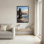 Rock Formation and Lighthouse on Black Sand Beach Canvas Wall Art-133486481