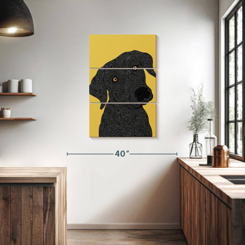 Labrador noir Brampt, H 38 po x l 24 po