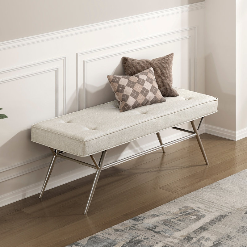 Banc contemporain tapissier Beige