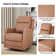 McGuffey Faux Leather Swivel Rocker Recliner with Metal Base
