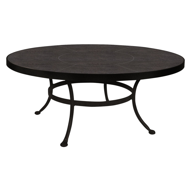 Outdoor Round Coffee Table, Carbon Black, Urban Shift