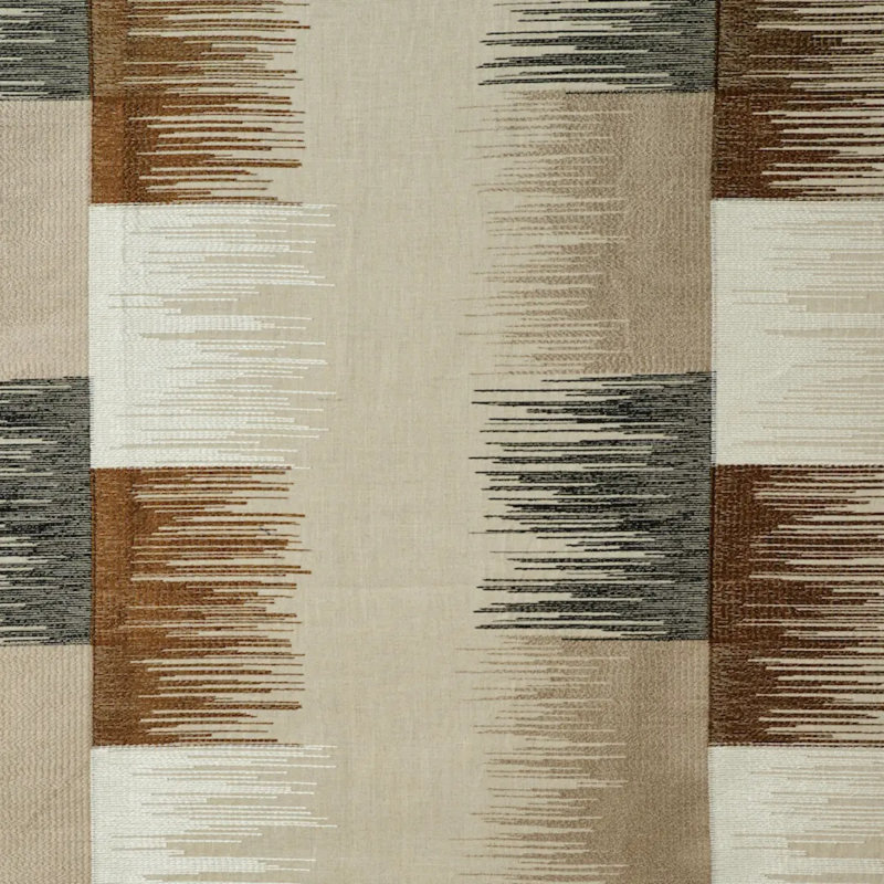 Sunburst Stripe Embroidery Fabric, Black/ Neutral