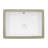 22"x15.5" White Ceramic Rectangular Undermount Bathroom Sink with Overflow