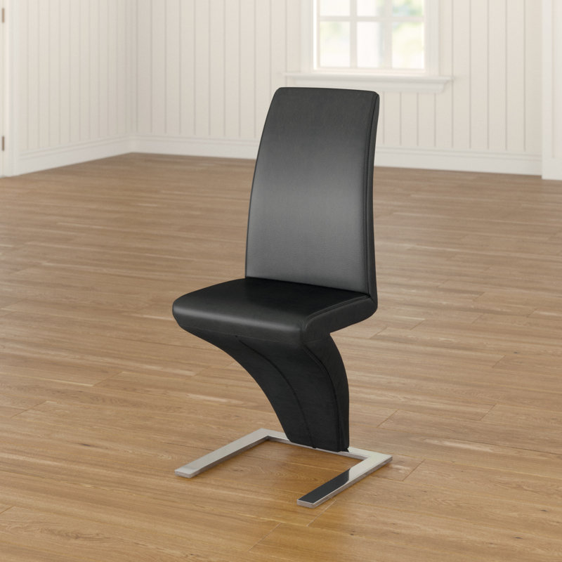 48cm H Upholstered Side Chair, Black