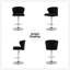 Swivel Upholstered Counter Stool with Metal Frame-590960056
