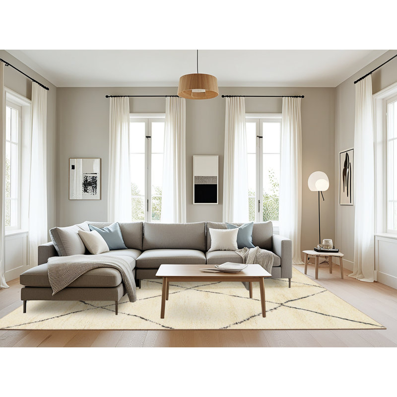 Tapis abstrait moderne 2916, Rectangle 8 pi x 10 pi