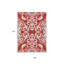 Tapis damassé intérieur rouge 8 pi x 10 pi