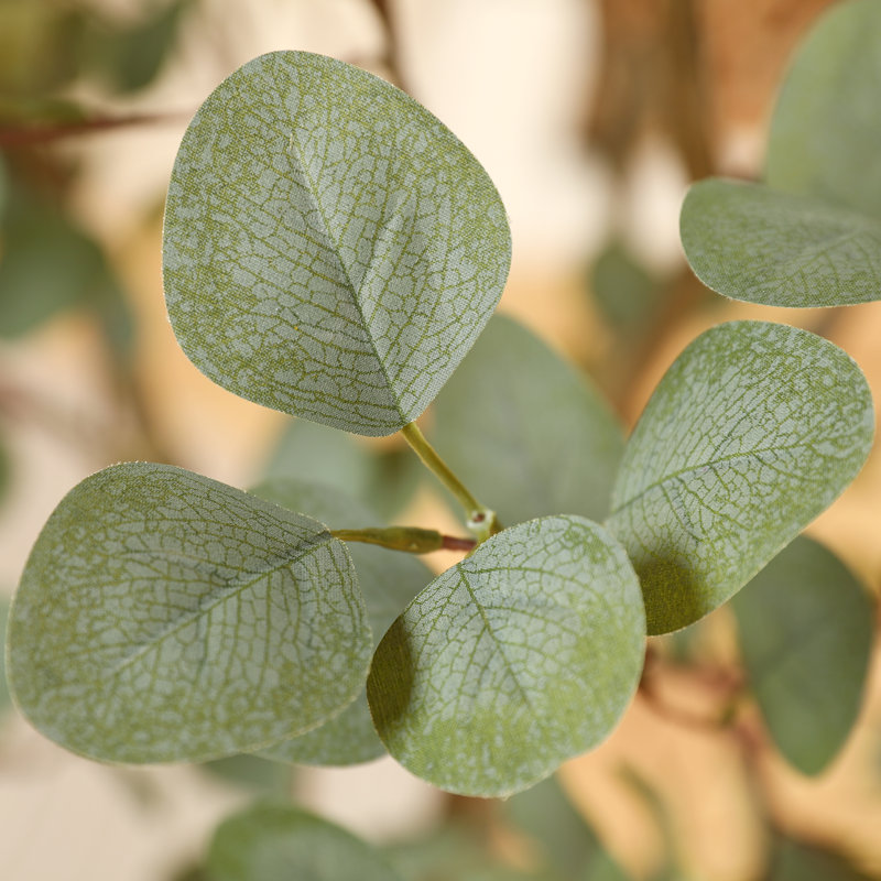 Primrue Adcock 8ft UV Resistant Artificial Eucalyptus Tree with Grey ...