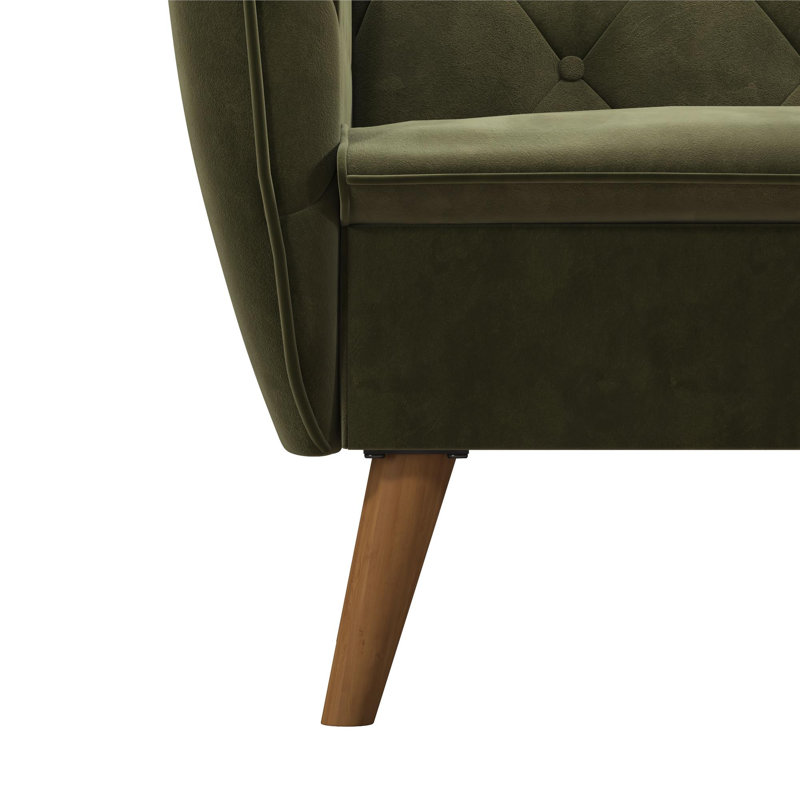 Velvet Armchair, Green