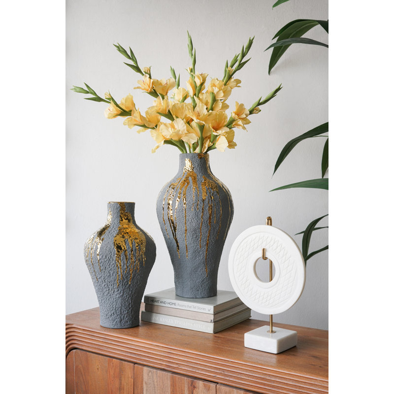 Vase 9 x 9 x 16,5 po, H 16,3 po x l 9,1 po x P 9,1 po