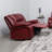 Elodie Red Upholstered Glider Recliner Chair-547364118