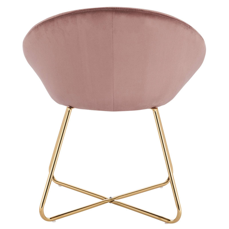 Azzouz 76cm H Metal Side Chair, Pink