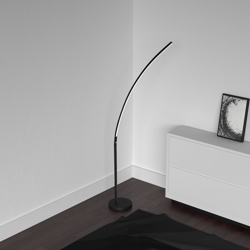Lampe sur pied en arche 70 po del Siloam, Noir