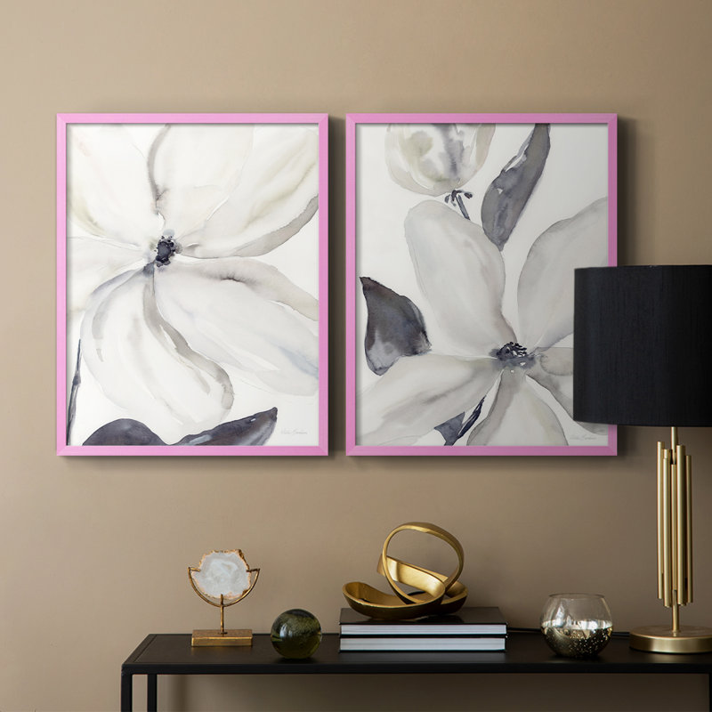 Reproduction encadrée Dayrise Bloom I-Premium - prête à être accrochée - aucun clou requis - aucun clou requis, Rose