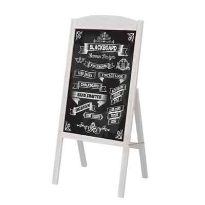 UNHO Yes High Pressure Laminate Freestanding Chalkboard