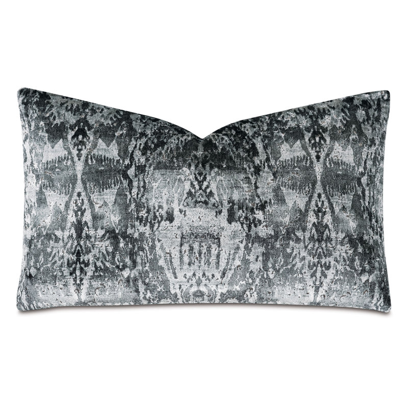 Sparkle Velvet Pillow Cover & Insert, Steel, Rectangular