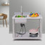 Évier utilitaire en acier inoxydable de table de préparation autoportante avec robinet à simple cuve pour restaurant, bar et cuisine