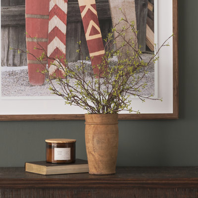 Petit pot en bois brun Arvind