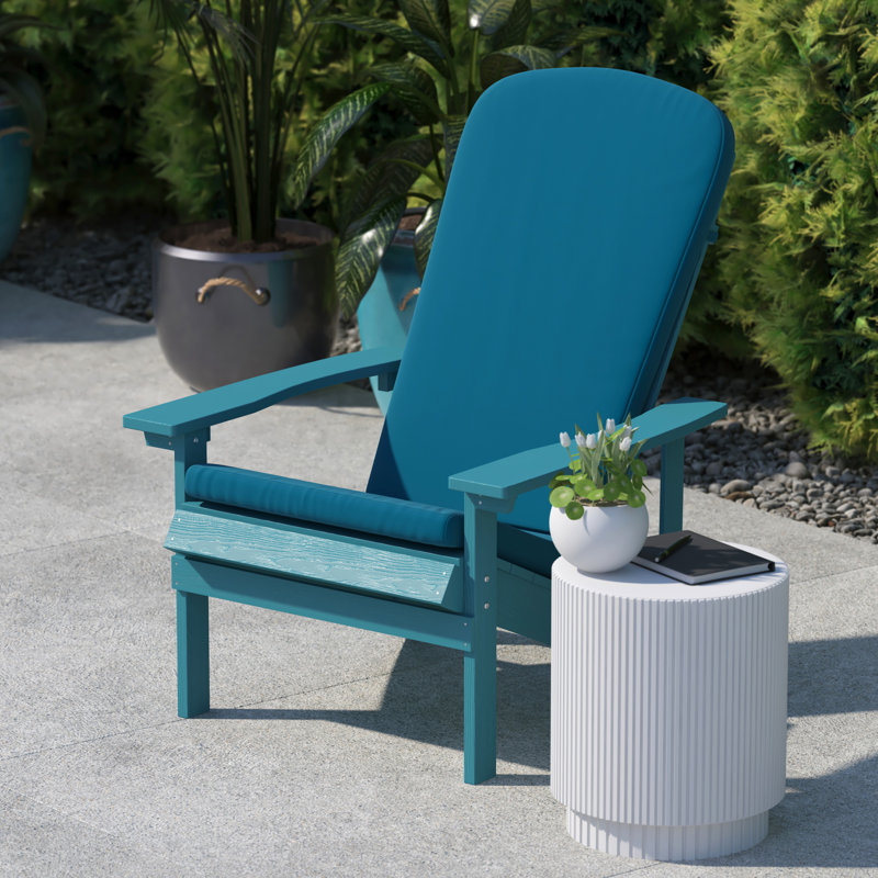 McEwensville All-Weather High Back Adirondack Chair Cushions, Teal