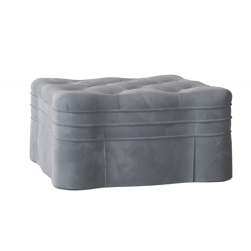 Corvo Square Ottoman, 36" W, Aubrey Aegean