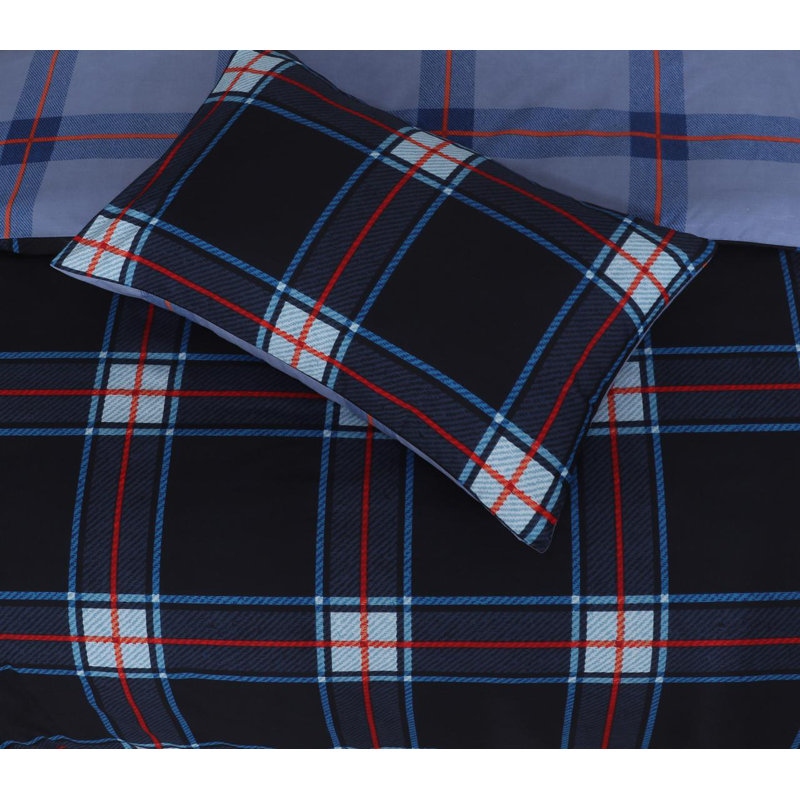 4 Piece Complete Bedding Set Cotton Rich Duvet Cover, Fitted Sheet & Pillowcases Soft, Durable & Breathable